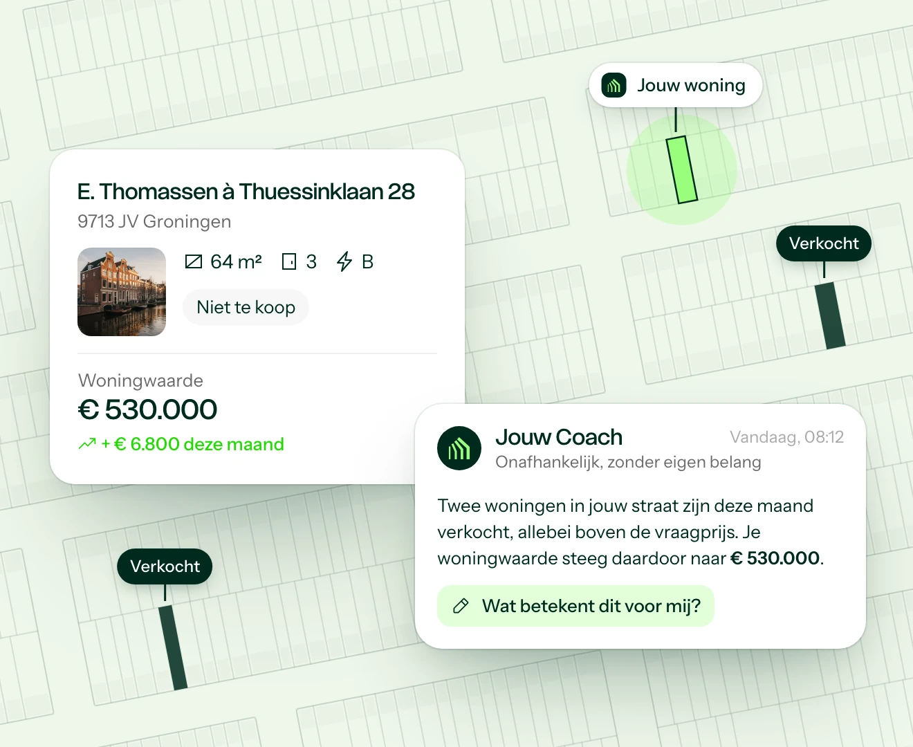 Volg je woningwaarde met de Huispedia Coach